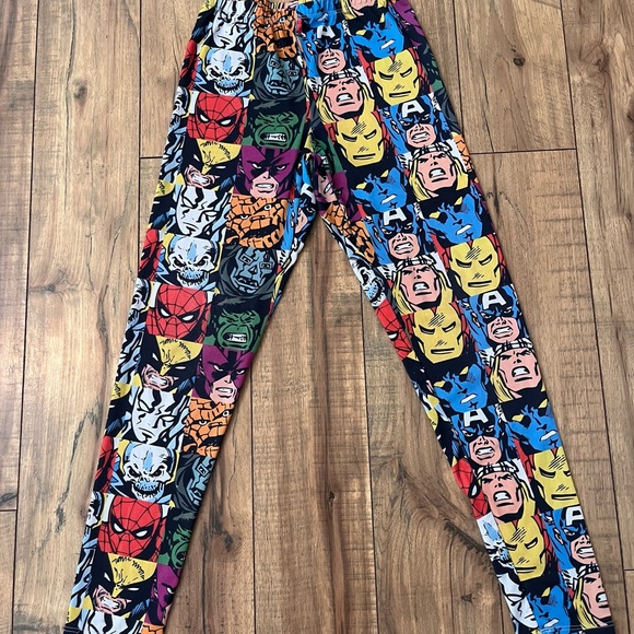Women’s Marvel Superhero Print Leggings Size S, Spider Man, Iron Man, Hulk - Picture 2 of 8